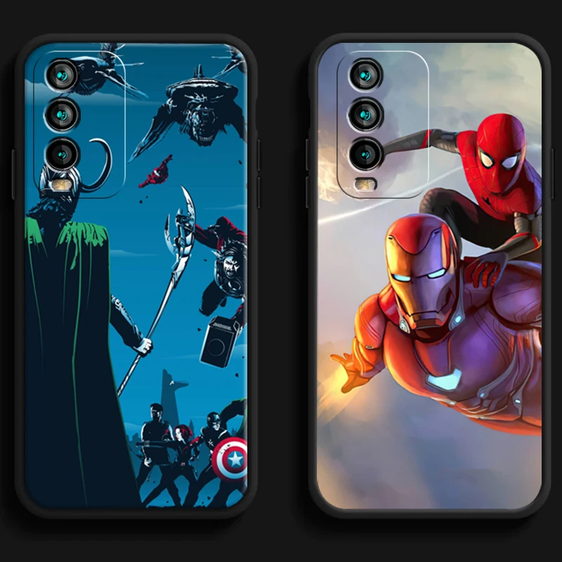 

Marvel Iron Man Phone Cases For Xiaomi Redmi 9A 9T 8A 8 2021 7 8 Pro Note 8 9 Note 9T 7A Cases Back Cover Funda Carcasa