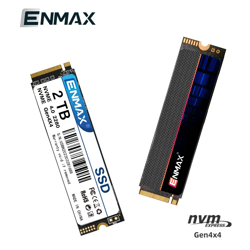 ENMAX SSD NVME M2 1 ТБ 512 ГБ 256 M.2 2280 PCIe 3.0 Жесткий диск Внутренний твердотельный накопитель