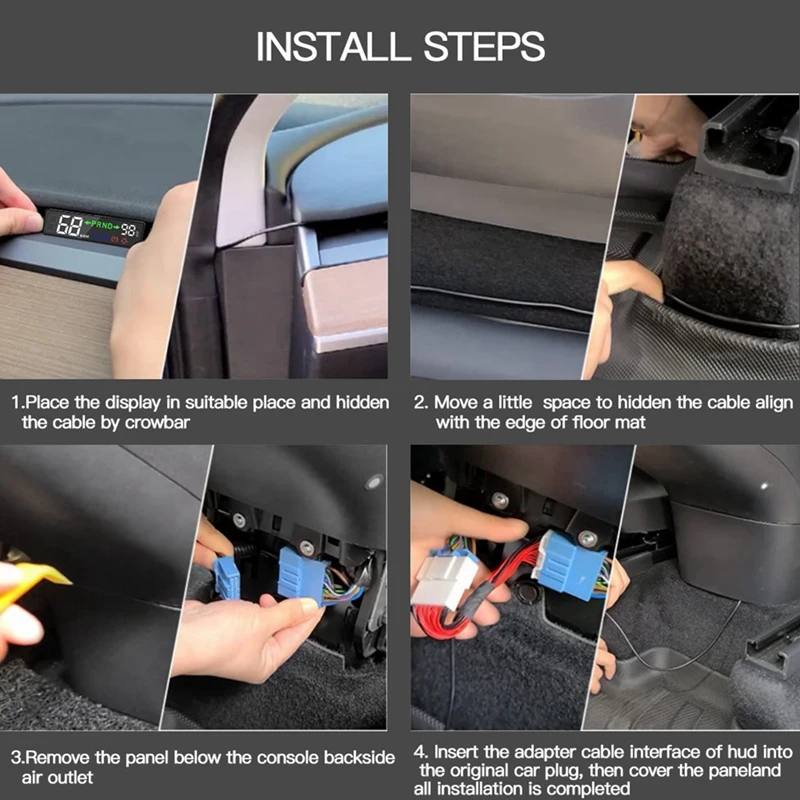 Для Tesla Model 3 Y 2021-2023 HUD Дисплей на лобовом стекле Электроника цифровой спидометр