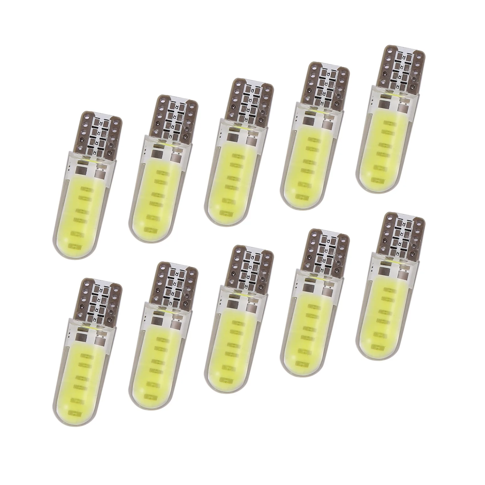 10 шт. T10 W5W COB светодиодный автомобильный интерьер клиновая боковая парковочная