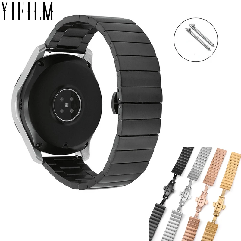 

Durable Watchbands Suitable For Huawei Moto Samsung Watch Strap Stainless Steel Switch Raw Ear Strap High Quality Wristband