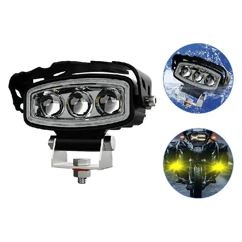 Новый мотоциклетный 6-режимный прожектор 6000K 3000K 18 светодиодный внедорожный