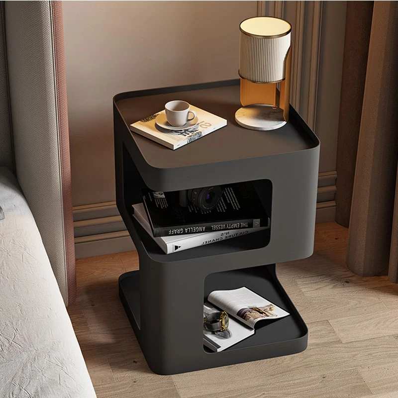

Bedroom Nordic Nightstand Modern Black Corner Cabinet Storage Makeup Meuble De Rangement Modern Minimalist Furniture XF30XP