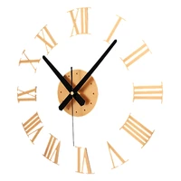 hot diy luxury 3d roman numerals wall clock large size home decoration art clock hot 40 60cm