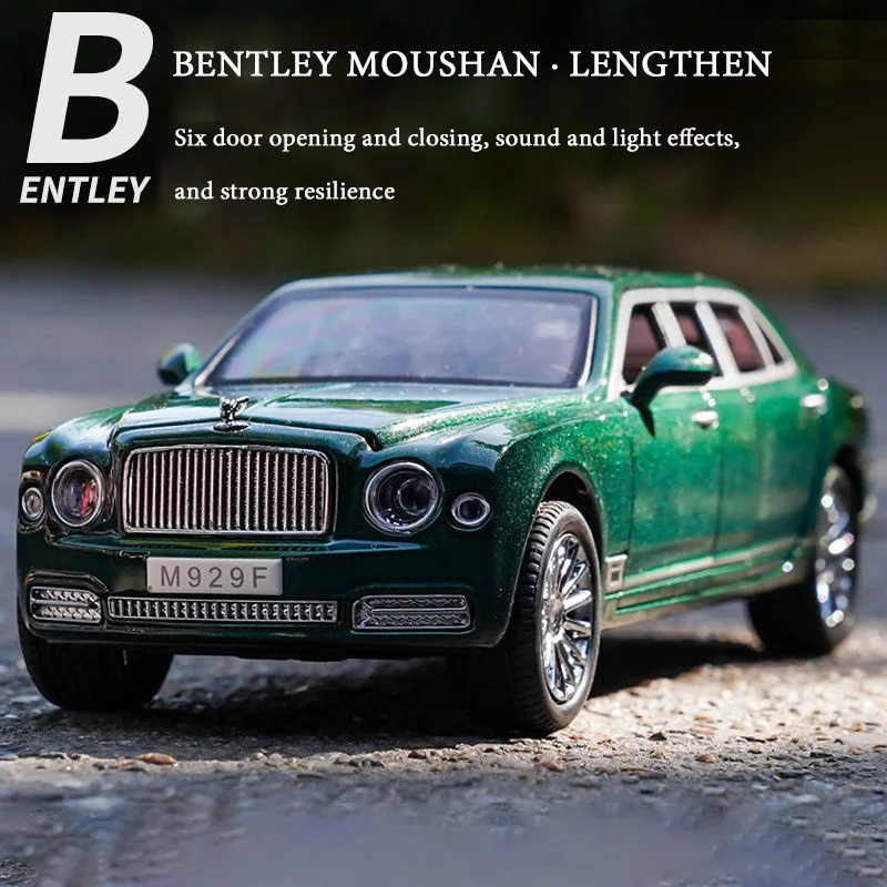 

Паническая покупка, имитация Bentley Moushan, удлиненный сплав, украшение для автомобиля со звуком и светильник Том, функция возврата
