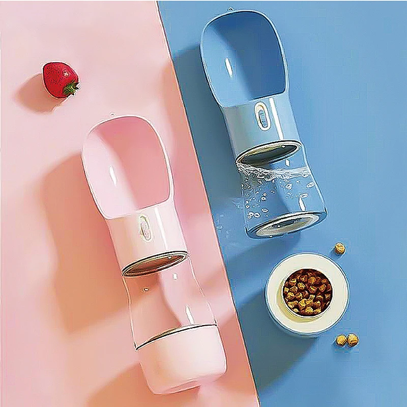 Бутылка для воды домашних питомцев портативная миска поилка еды прогулок с