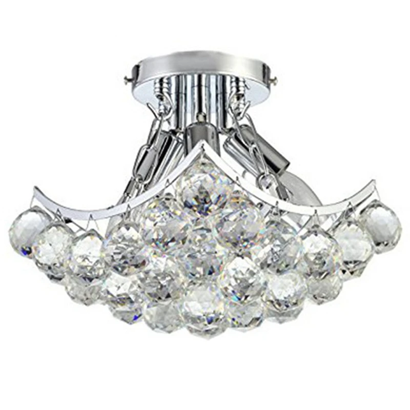 

Round LED Crystal Ceiling Lamp Living Room Interior Hall Lamp Home Decoration Dining Hall Corridor Crystal Lamp