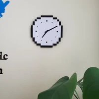 pixel wind minimalist art bedroom clock wall clock living room fashion home personality creative mute clock