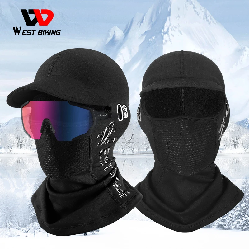 WEST BIKING Winter Motorcycle Balaclava Bicycle Cycling Thermal Caps Dustproof Face Cover Fishing Sun Protection Summer Cool Hat