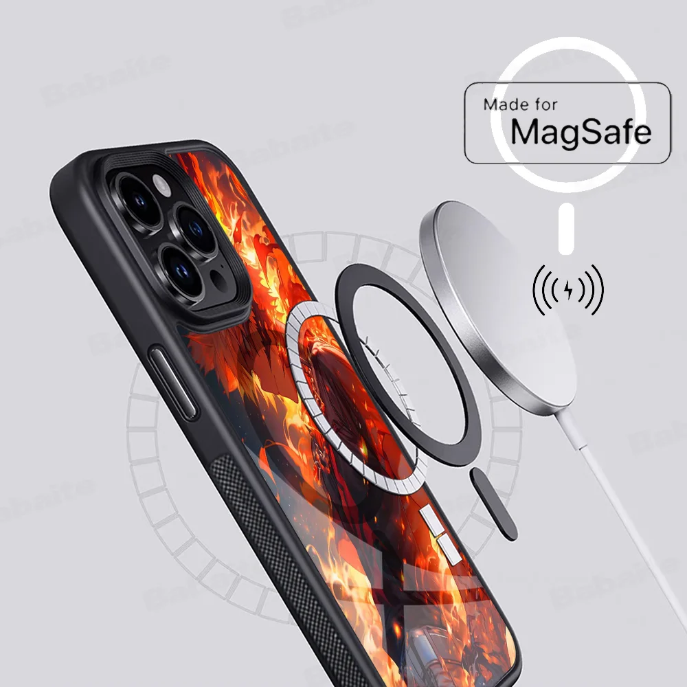 Cartoon B-Bakugo K-Katsuki Phone Case Magnetic For IPhone 16 14 13 12 11 15 Pro Max Plus Magsafe Wireless Charge Cover