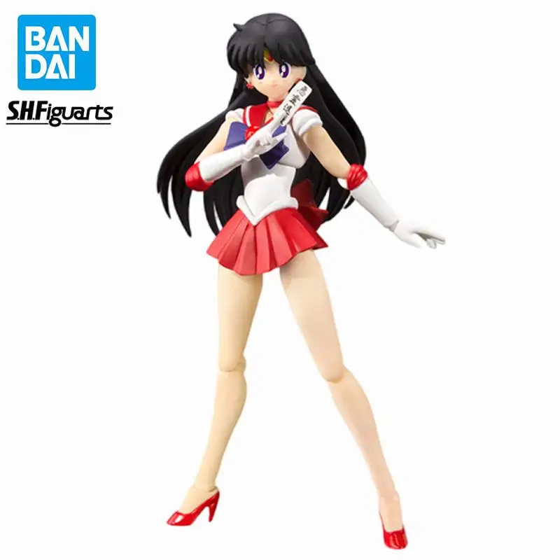 

Фигурки героев аниме BANDAI SHF, фигурки Сэйлор Мун, Хино Рей, ПВХ, игрушки-модели, оригинал