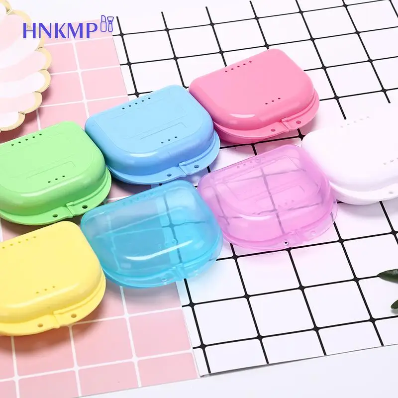 

NEW Fake Teeth Storage Case Dental Retainer Mouth Guard Denture Storage Plastic Box Oral Hygiene Supplies Organizer