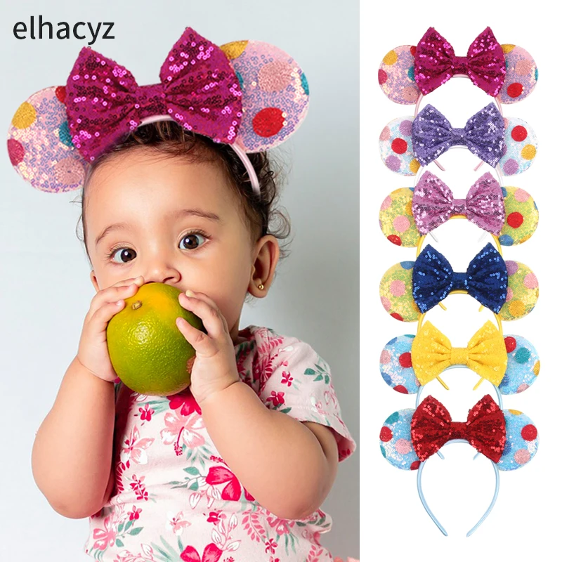 Dot Hairband Valentines Day Girls Hair Accessories Women Diy Sequin Bow