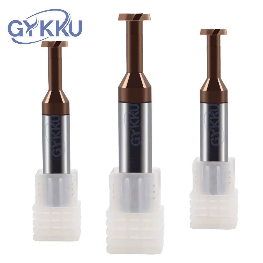 

GYKKU HRC55 Carbide T Slot Milling Cutter 4 Flute End Mill For Steels CNC Maching Router Bit Tools 3mm 4mm 6mm 8mm 10mm 12mm