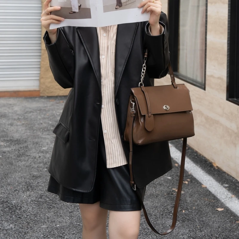 Сумка YANATARI из натуральной кожи кожаная сумка Минималистичная через плечо