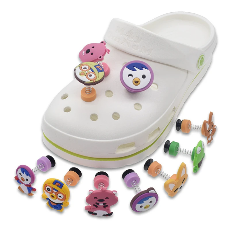 

New Lovely Penguin Spring Shoe Buckle Wholesale Cute Animal Series Crocs Charms Accessories Slippers Decoration Kids X-mas Gifts