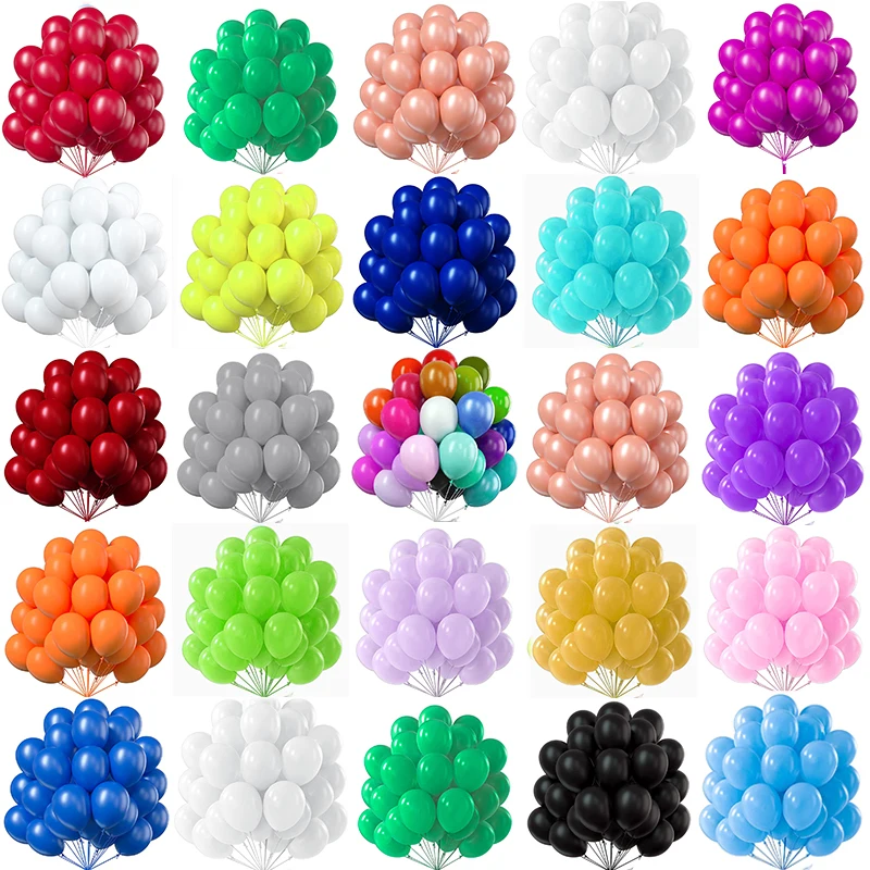 10/15/20/30 шт. латексные шары оптом 10/12 дюймов матовые гелиевые для дня рождения