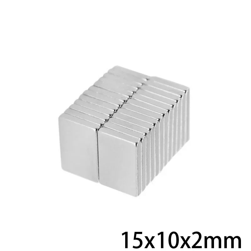 Фото 15X10X2 mm Bulk Sheet Neodymium Magnetic 15mm*10mm Strong NdFeB Magnets 15x10x2mm Block Rare Earth Magnet 15*10*2 mm №2