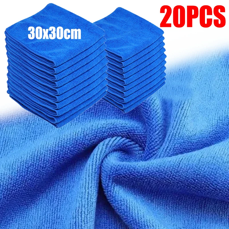 

30x30cm Car Wash Microfiber Towels Soft Drying Cloth Hemming Wash Towel Water Suction Polishing Duster Car Cleaning Tools
