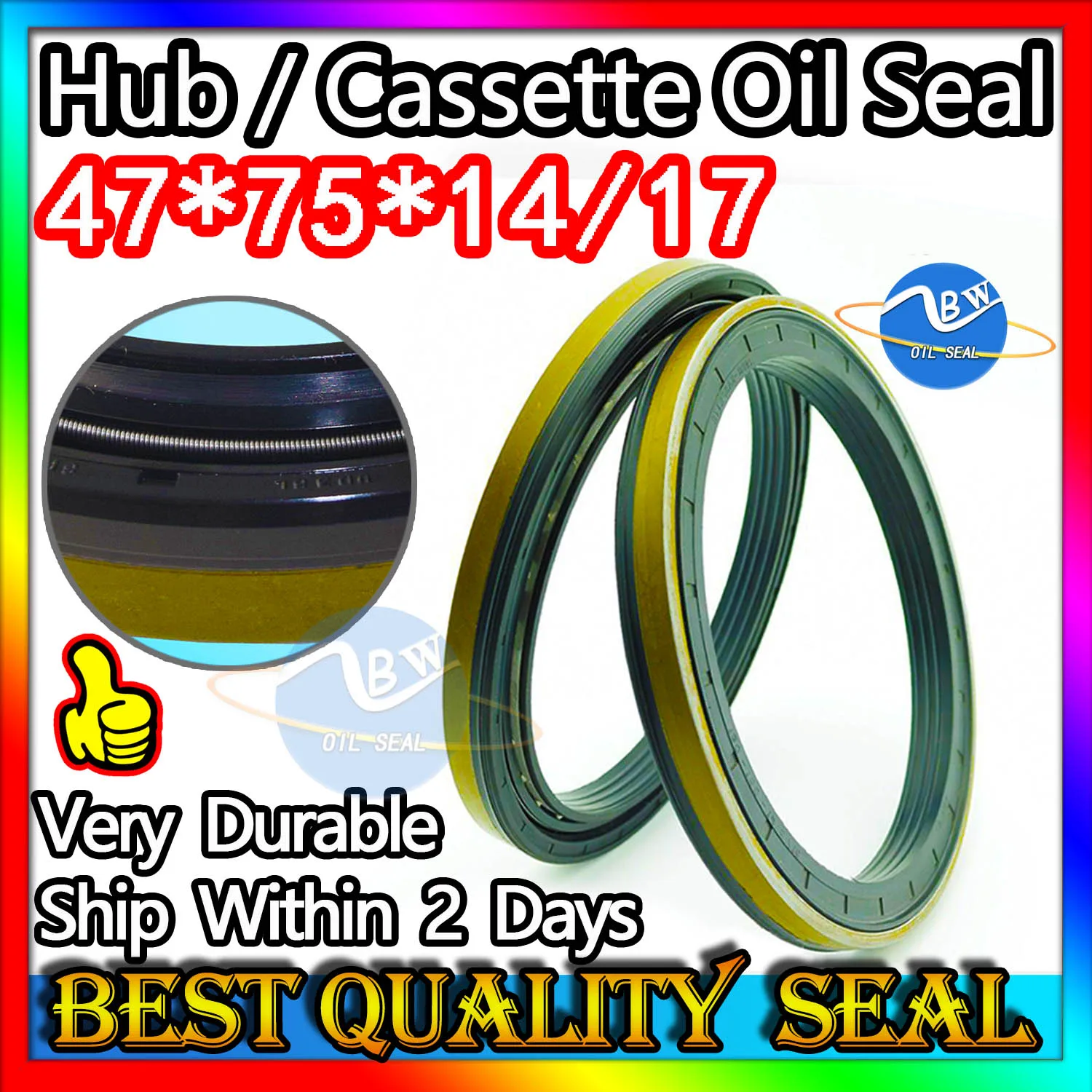 

Cassette Oil Seal 47*75*14/17 Hub Oil Sealing For Tractor Cat 47X75X14/17 O-ring O ring Repair kit Nitrile NBR Nok Washer Skf
