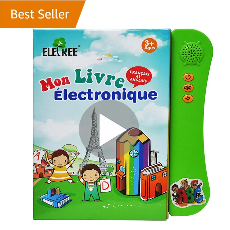 Eletree Wholesale electronic children learning kids French toys books for toddlers