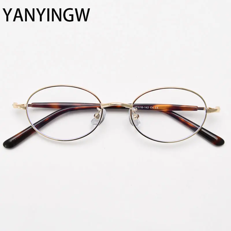 

Retro Metal Oval Optical Spectacle Frames Women Fashion Punk Transparent Glasses Frame