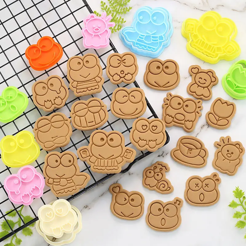 

Sanrio Biscuit Mold PV Kuromi Melody HelloKitty Cartoon Cookie Mold 3D Pressable Stamp Kitchen Accessories Baking Tools