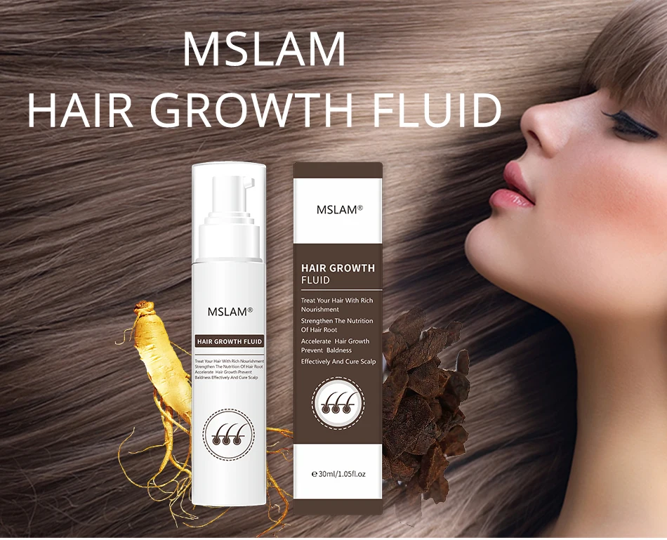 MSLAM Hair Growth Liquid 100% Natural Extracts Liquid Hair Regeneration Treatment Solutions Hair Care  Natural Hair Products