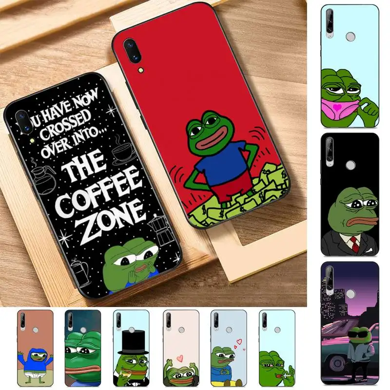 

Funny Sad Frog pepe meme Phone Case for Huawei Y 6 9 7 5 8s prime 2019 2018 enjoy 7 plus