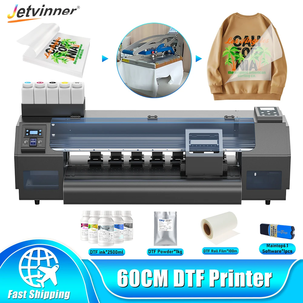 Принтер DTF для Epson Dual XP600 печатающая головка 60 см прямая передача пленки принтер dtf