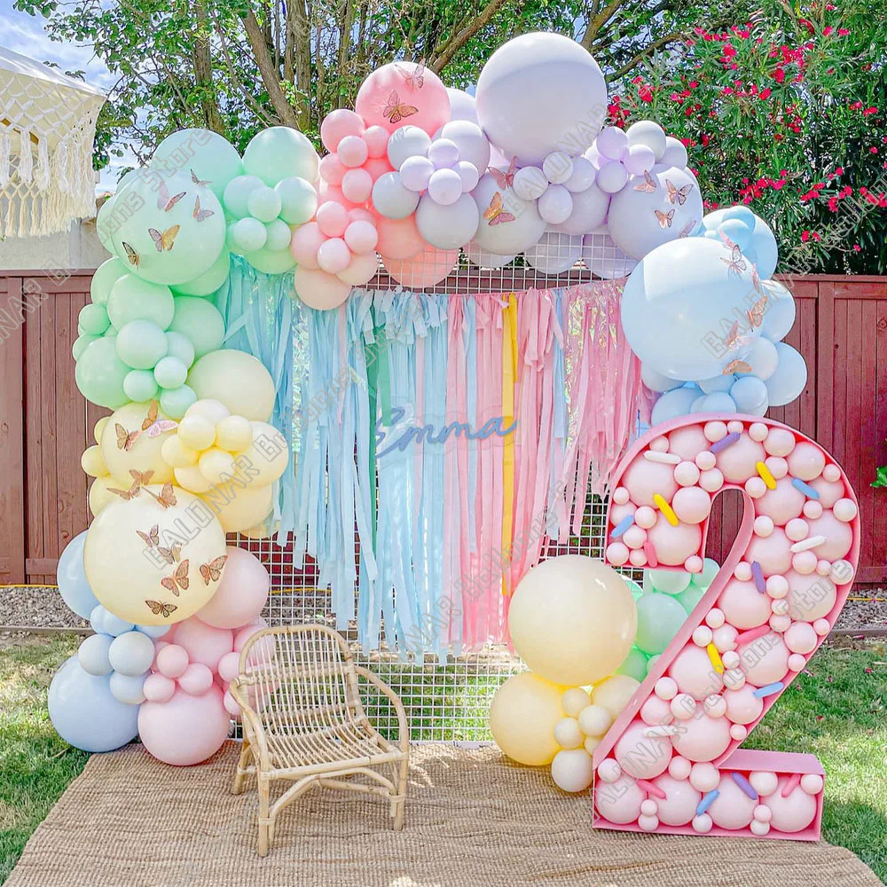 

Pastel Macaron Balloon Garland Arch Kit Assorted Rainbow Colors Ballon For kid Birthday Baby Shower Party Supplies Wedding Decor