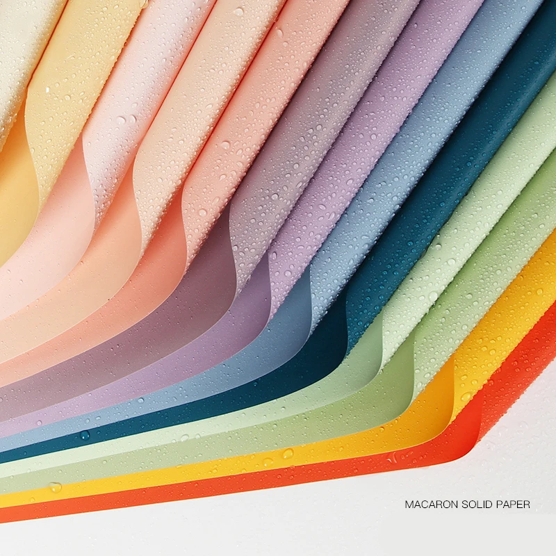 

Mother's Day Macaron Solid Color Korean-style Wrapping Paper Handmade DIY Small Bouquet Packaging Material