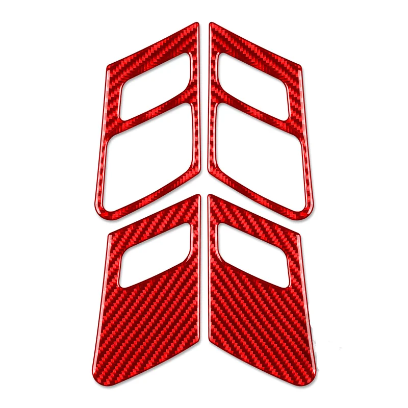 

For Audi Q5L 2018 2019 2020 2021 2022 2023 Inner Door Lock Button Panel Cover Trim Carbon Fiber Sticker Car Interior Accessories