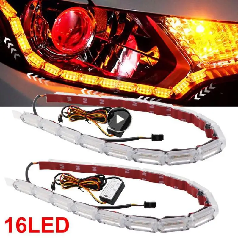 

Turn Signal Lamp Universal Streamer Led Daytime Running Lights Waterproof Multifunctional Auto Headlight Light Strips Car Drl 3w