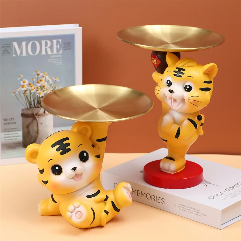2022 г. фигурки тигра кошки Льва на удачу коробка для денег подноков настольные