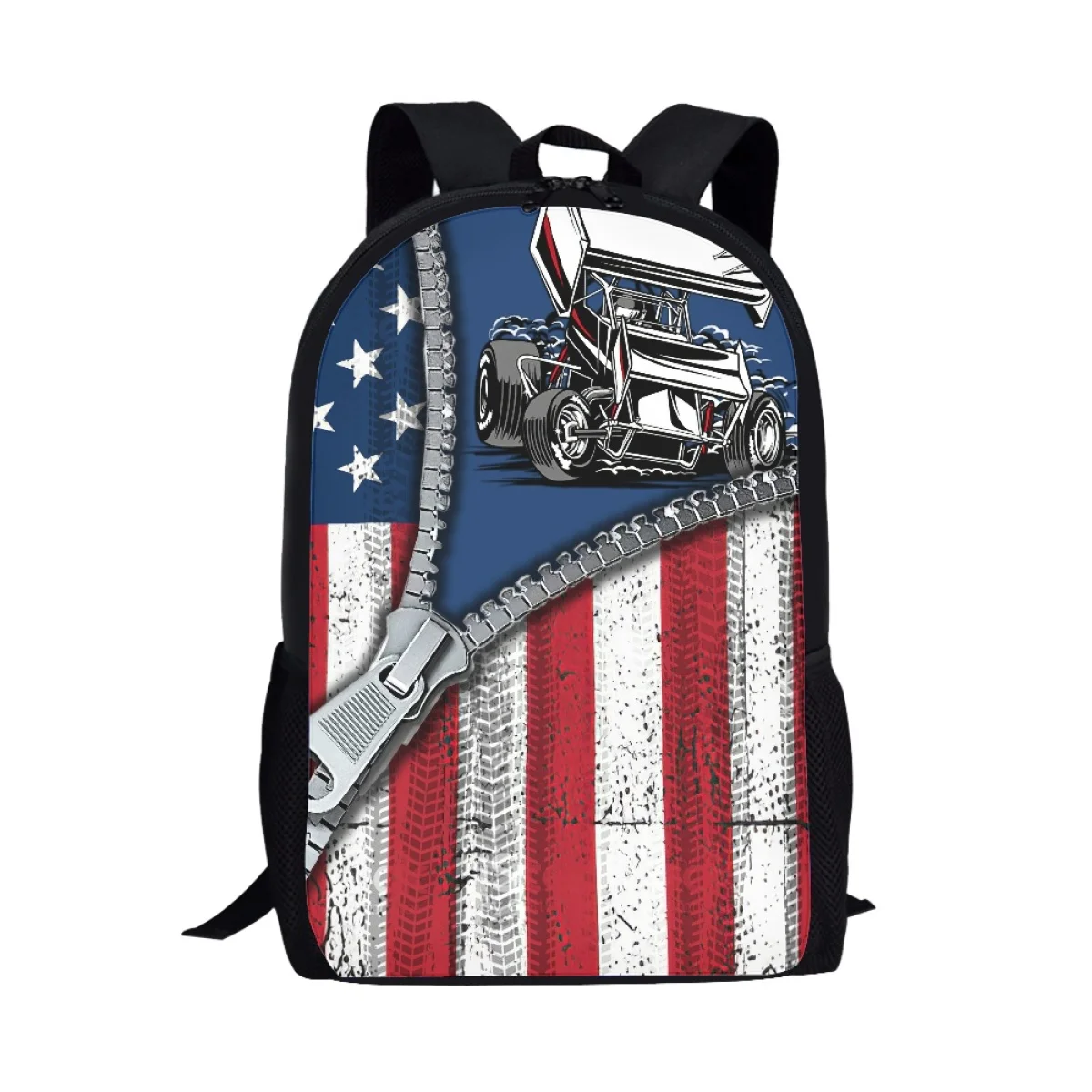 

Creative Flag Zipper Truck Schoolbag Star Adjustable Classic Dirt Resistant Reduce Burden Casual Backpack Girls Boys Satchel