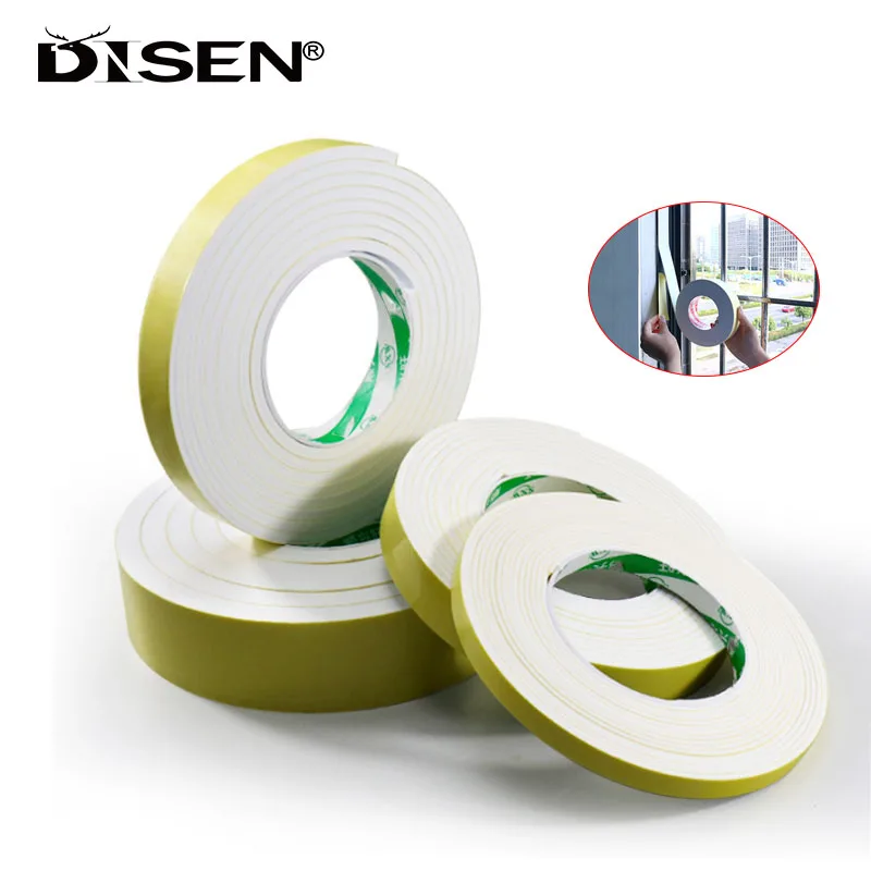 

EVA White Single-Sided Sponge Tape High Viscosity Foam Tape Anti-Collision Door & Window Sealed Sound Insulation Tape THK2-10mm