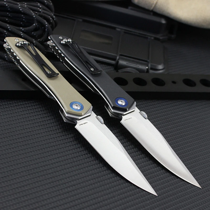 

G10 Handle Outdoor Tactical Folding Knife 9cr14mov Blade Camping Hunting Survival Safety Defense Pocket Military Knives EDC Tool