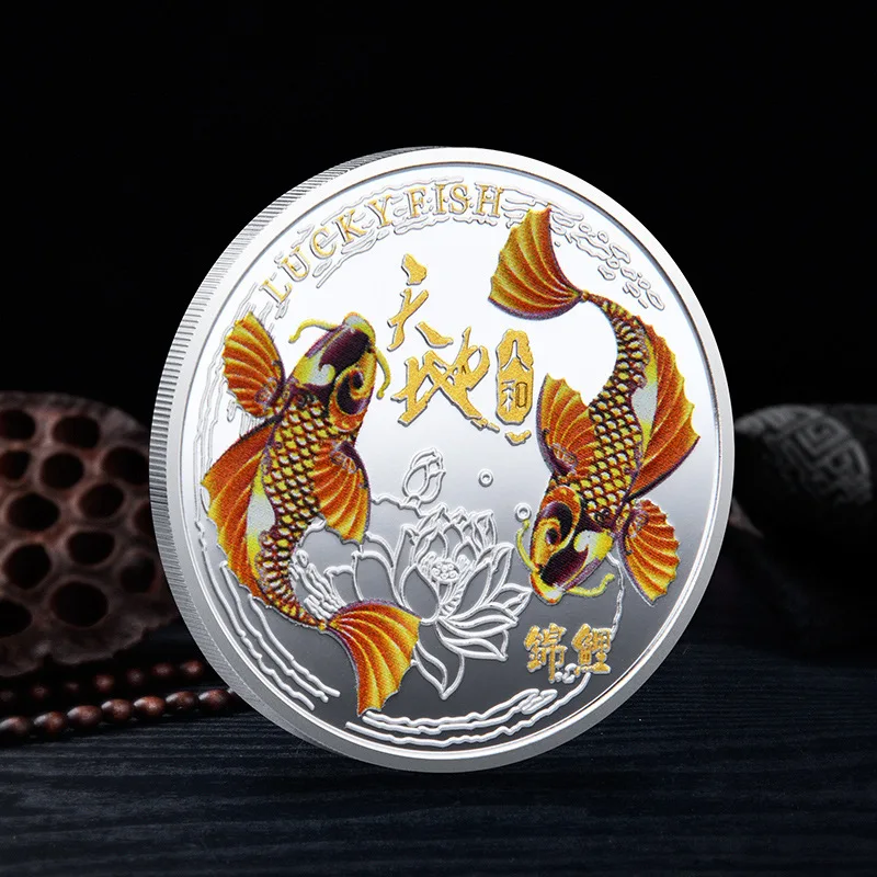 

Медаль карпа Koi, хорошие модели, памятные монеты с рисунком счастливой рыбы