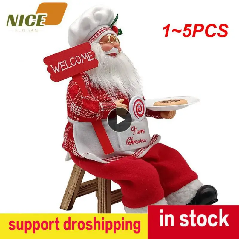 

1 ~ 5 шт. дюймовые рождественские стоячие шеф-повара Санта-Клауса, рождественские украшения для дома, рождественские украшения, товары для Рождества