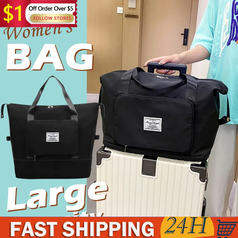 

Large Capacity Folding Travel Bags Waterproof Luggage Tote Handbag Travel Bag Gym Yoga Storage Shoulder Bag For Women Men