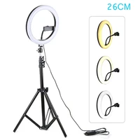 26cm photography fill lighting phone ringlight tripod stand photo led selfie remote control ring light lamp youtube live