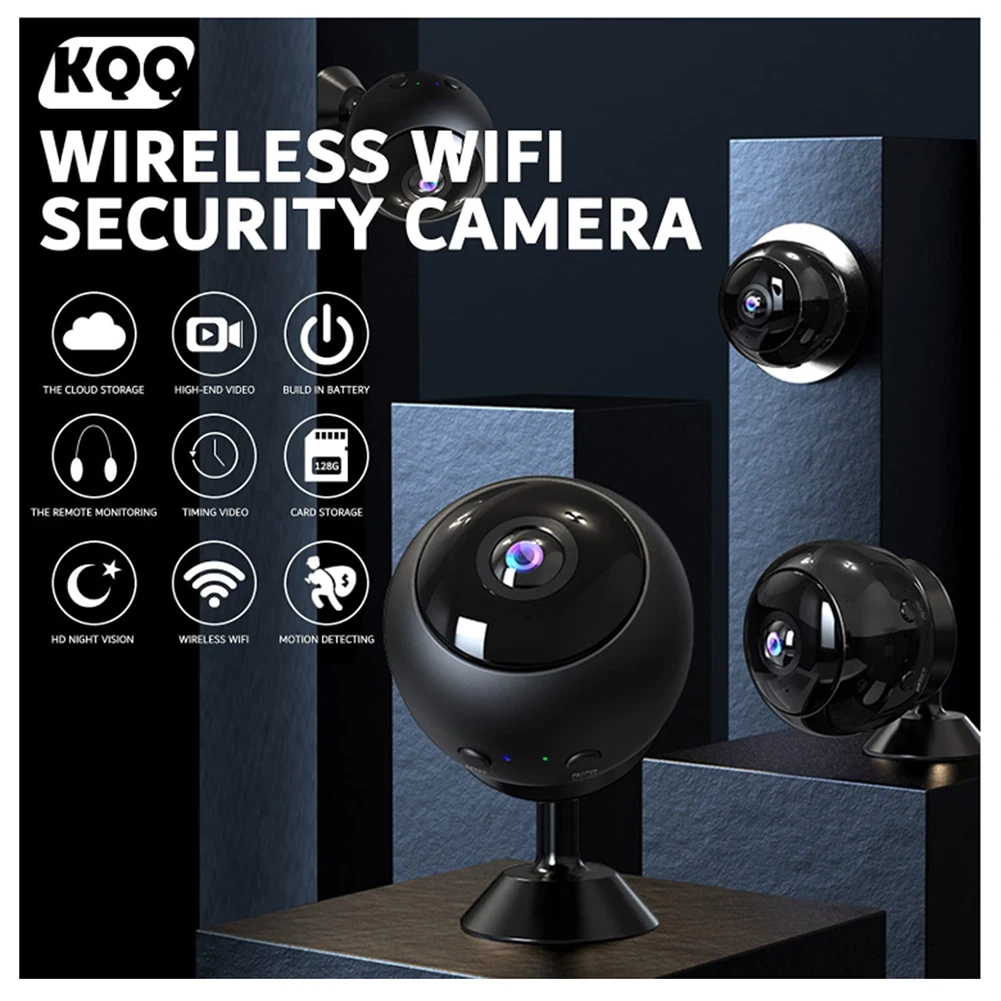 

1080P Surveillance Security Camera Night Vision HD Wireless IP Camera Battery Powered 5V 2A Wide Angle Remote Monitoring