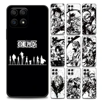 one piece black white luffy anime phone case for honor 8x 9s 9a 9c 9x lite play 9a 50 10 20 30 pro 30i 20s6 15 soft silicone