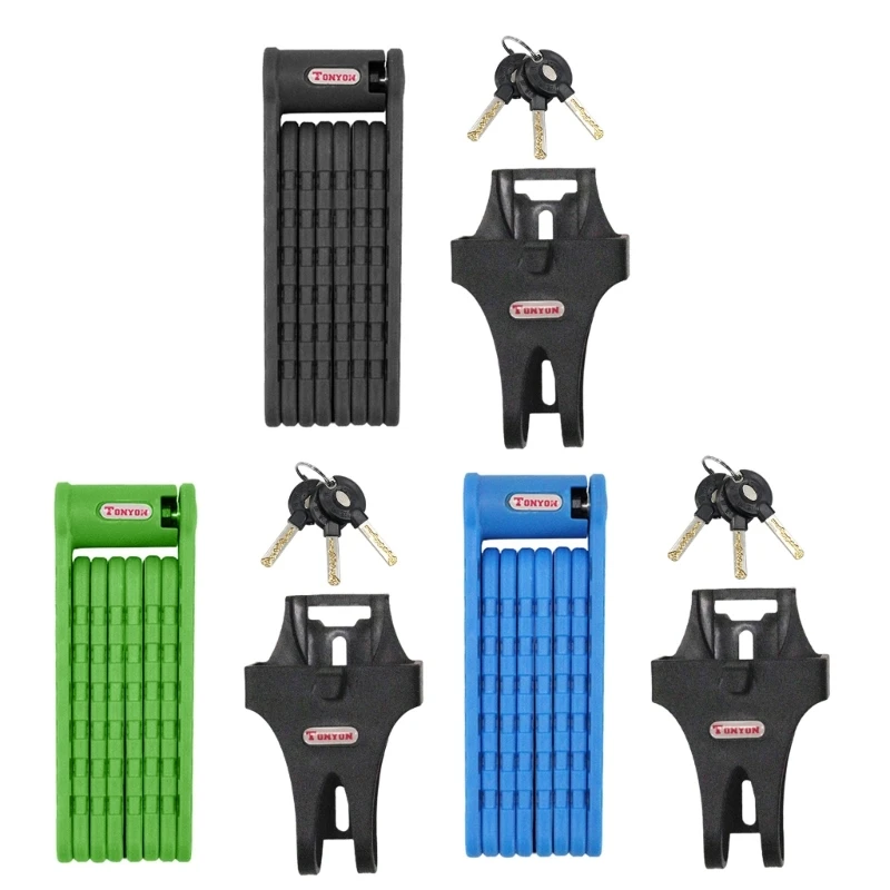 

Folding Bike Lock Hardened Steel Fold-Up Heavy Duty Bike Lock with Easy Mounting, Secure Locking Anti-Scratch Bike Lock