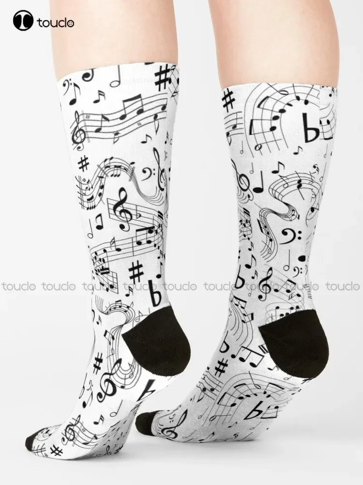 Носки с музыкальными нотами носки для мальчиков персонализированные унисекс
