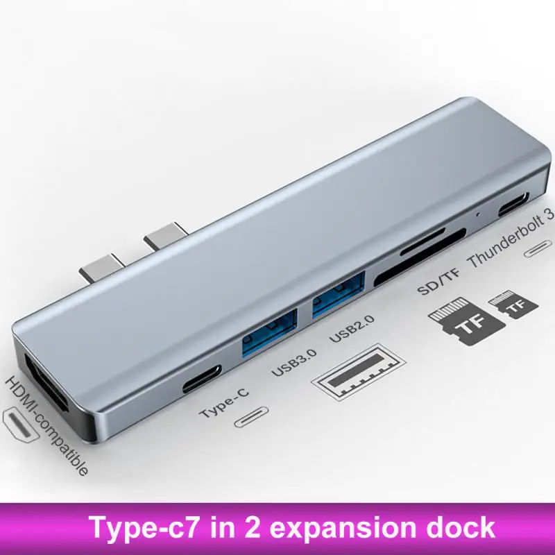 

Двойная головка Hdmi-совместимая Thunderbolt 3 4k Thunderbolt 3 адаптер Pd с Tf Sd-кардридером слотом для док-станции для ПК и ноутбука
