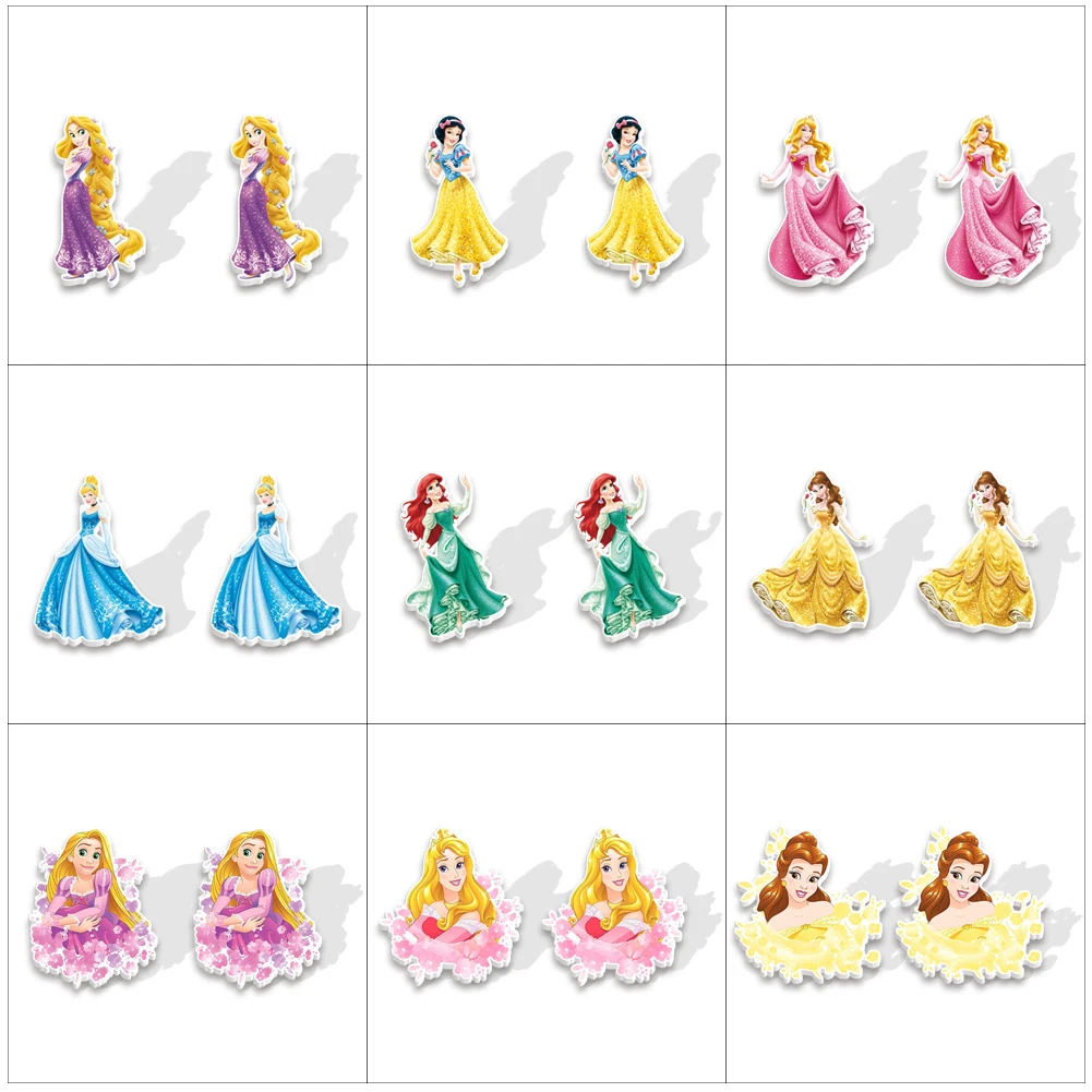 W Принцесса Золушка рапунз спящие красивые дизайнерские серьги мультяшная