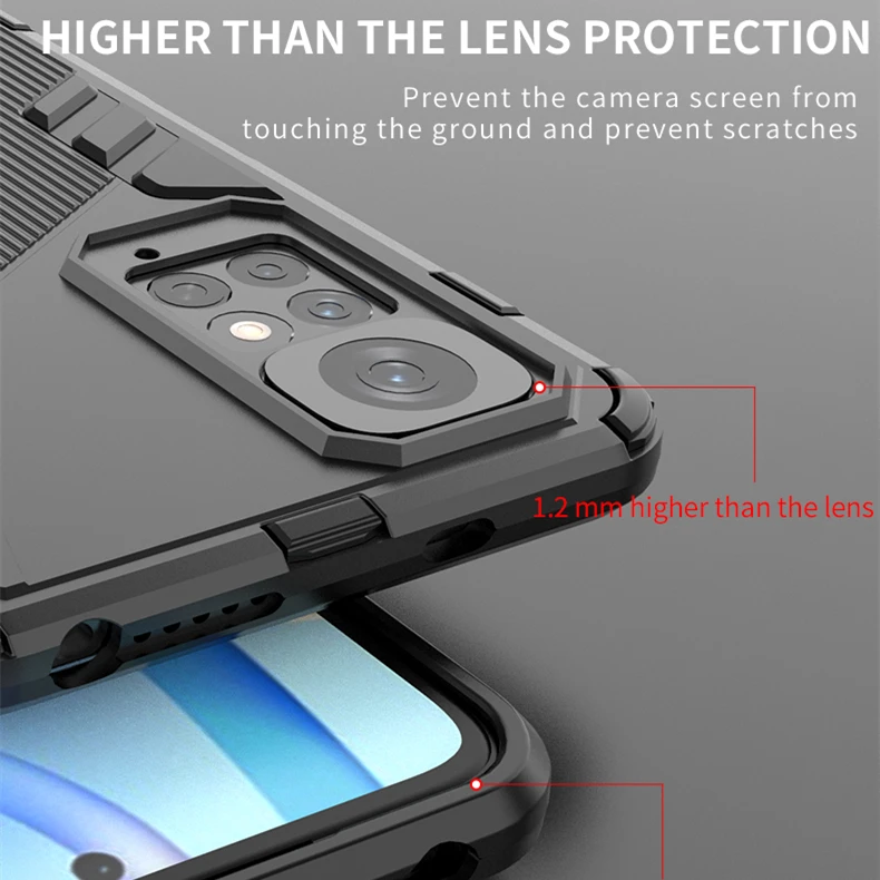 For Xiaomi Redmi Note 11S Case Protective For Redmi Note 11S Cover Armor Silicone Invisible Phone Holder Cover Redmi Note 11 Pro