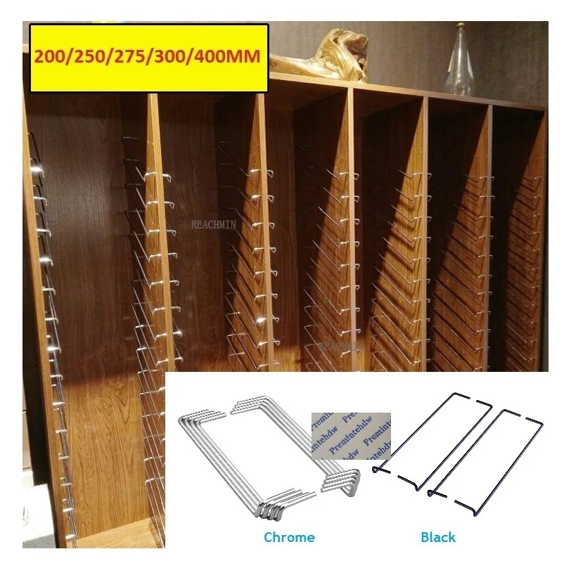 

12Pairs Kitchen Furniture Door Panel Color Sample Display Wire Bracket Rack Granite Marble Sheet Orangizer Showcase Chrome Black